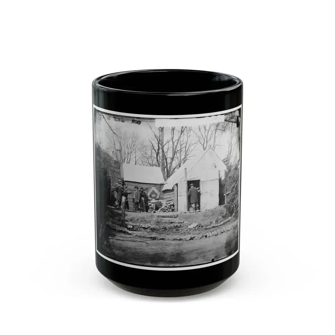 Brandy Station, Virginia. Winter Quarters Of Col. J.B. Howard, Chief Quartermaster, 3d Army Corps (U.S. Civil War) Black Coffee Mug 15oz - Go Mug Yourself