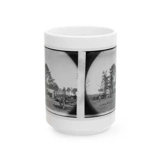 Brandy Station, Virginia. Winter Quarters Of Scouts And Guides. Army Of The Potomac (U.S. Civil War) White Coffee Mug 15oz - Go Mug Yourself