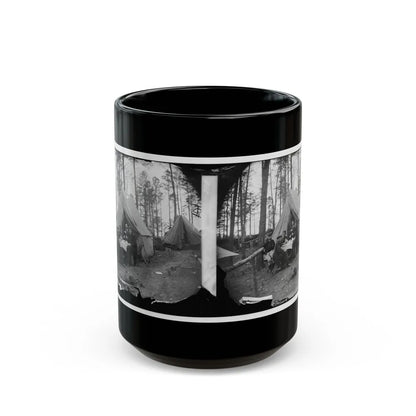 Brandy Station, Virginia. A Breakfast Party At Headquarters. Army Of The Potomac (U.S. Civil War) Black Coffee Mug-15oz-Go Mug Yourself