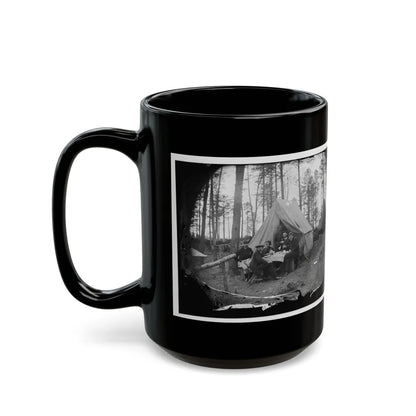 Brandy Station, Virginia. A Breakfast Party At Headquarters. Army Of The Potomac (U.S. Civil War) Black Coffee Mug-Go Mug Yourself