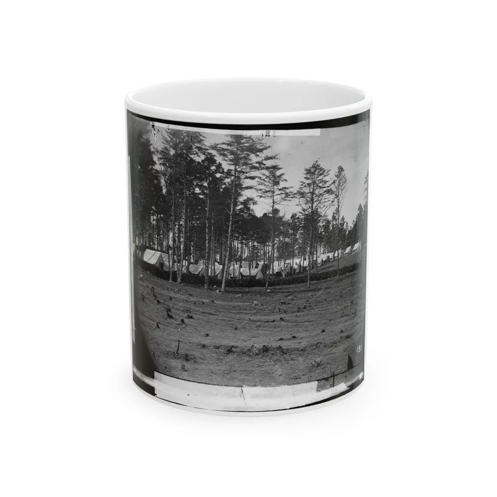 Brandy Station, Virginia. Army Of The Potomac. Eastern Half Of The Camp (U.S. Civil War) White Coffee Mug-11oz-Go Mug Yourself