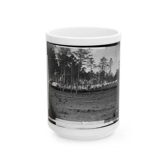 Brandy Station, Virginia. Army Of The Potomac. Eastern Half Of The Camp (U.S. Civil War) White Coffee Mug-15oz-Go Mug Yourself