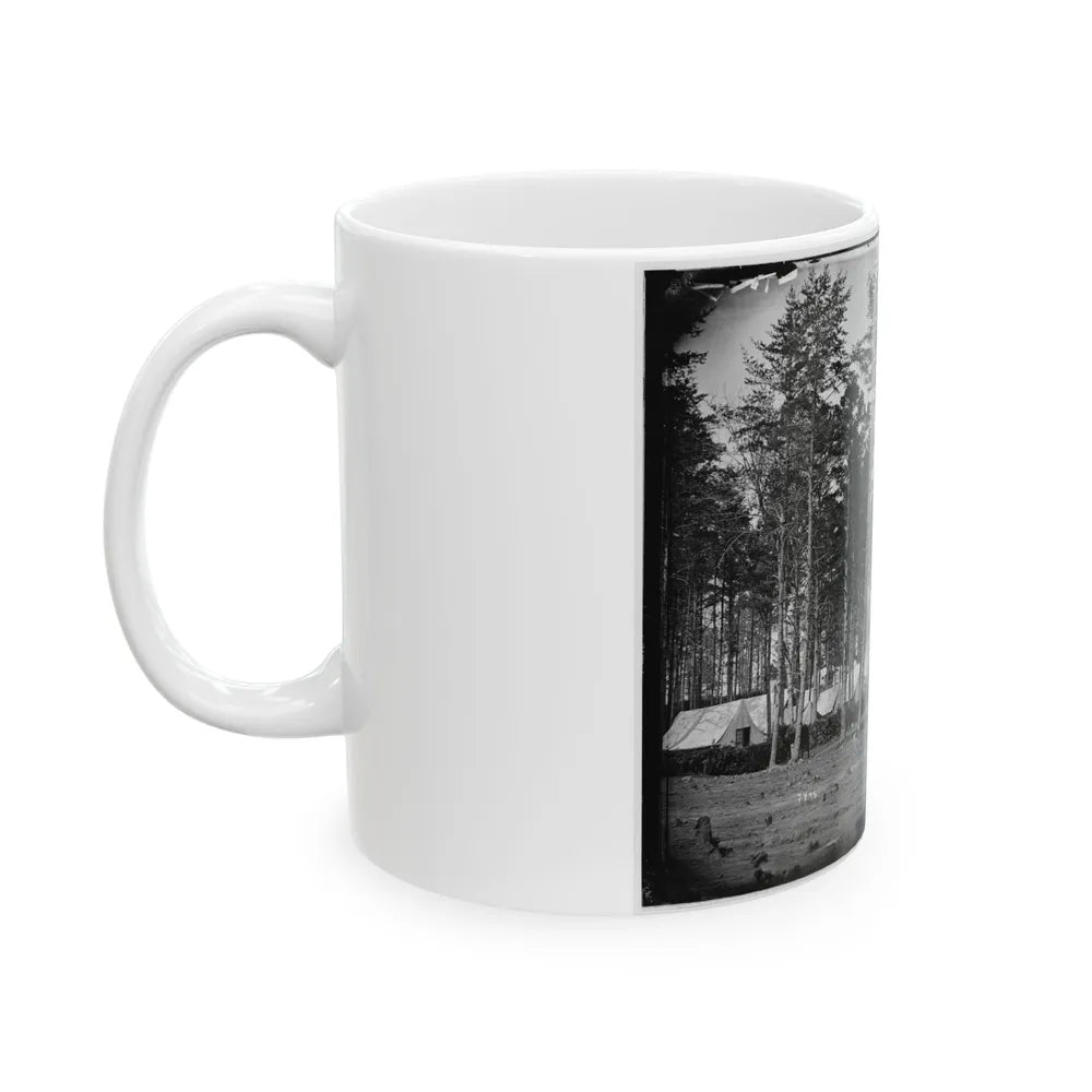 Brandy Station, Virginia. Camp At Headquarters, Army Of The Potomac (U.S. Civil War) White Coffee Mug-Go Mug Yourself