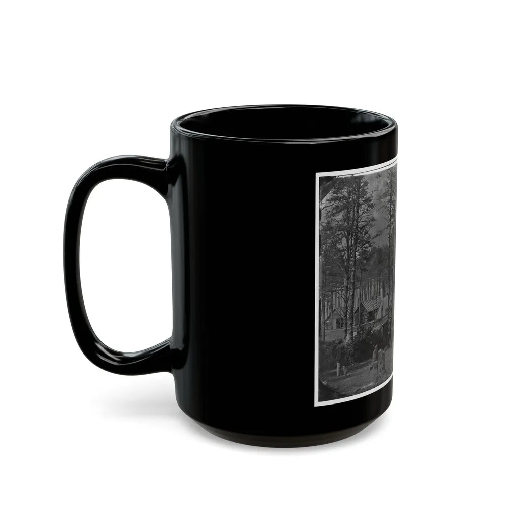 Brandy Station, Virginia. Camp At Headquarters, Army Of The Potomac(2) (U.S. Civil War) Black Coffee Mug-Go Mug Yourself