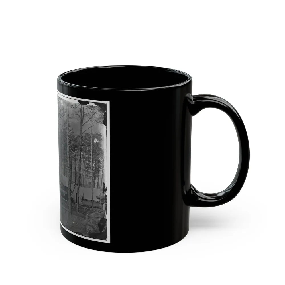 Brandy Station, Virginia. Camp At Headquarters, Army Of The Potomac(2) (U.S. Civil War) Black Coffee Mug-Go Mug Yourself