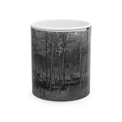 Brandy Station, Virginia. Camp At Headquarters, Army Of The Potomac(2) (U.S. Civil War) White Coffee Mug-11oz-Go Mug Yourself