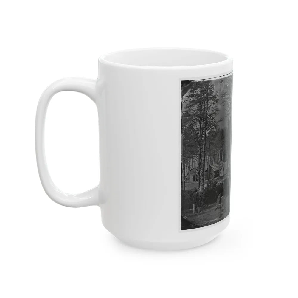 Brandy Station, Virginia. Camp At Headquarters, Army Of The Potomac(2) (U.S. Civil War) White Coffee Mug-Go Mug Yourself