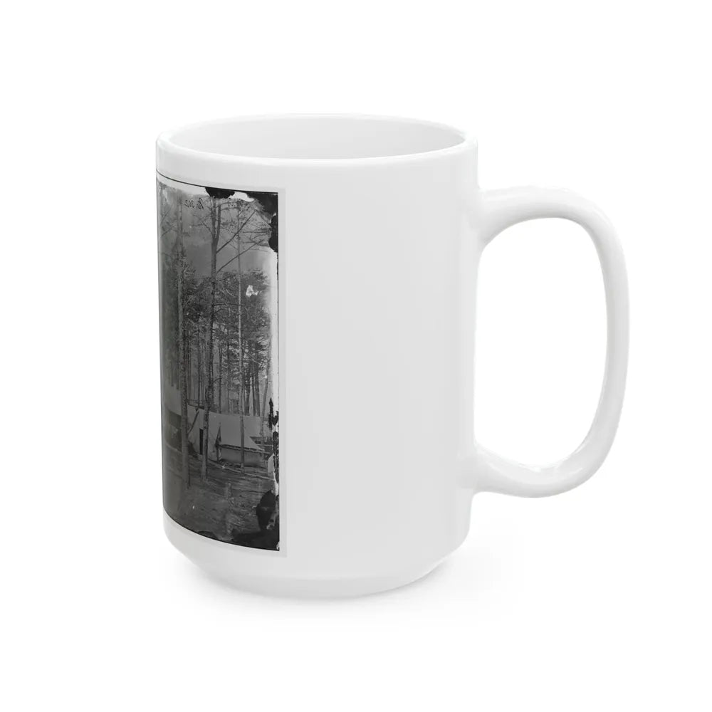 Brandy Station, Virginia. Camp At Headquarters, Army Of The Potomac(2) (U.S. Civil War) White Coffee Mug-Go Mug Yourself