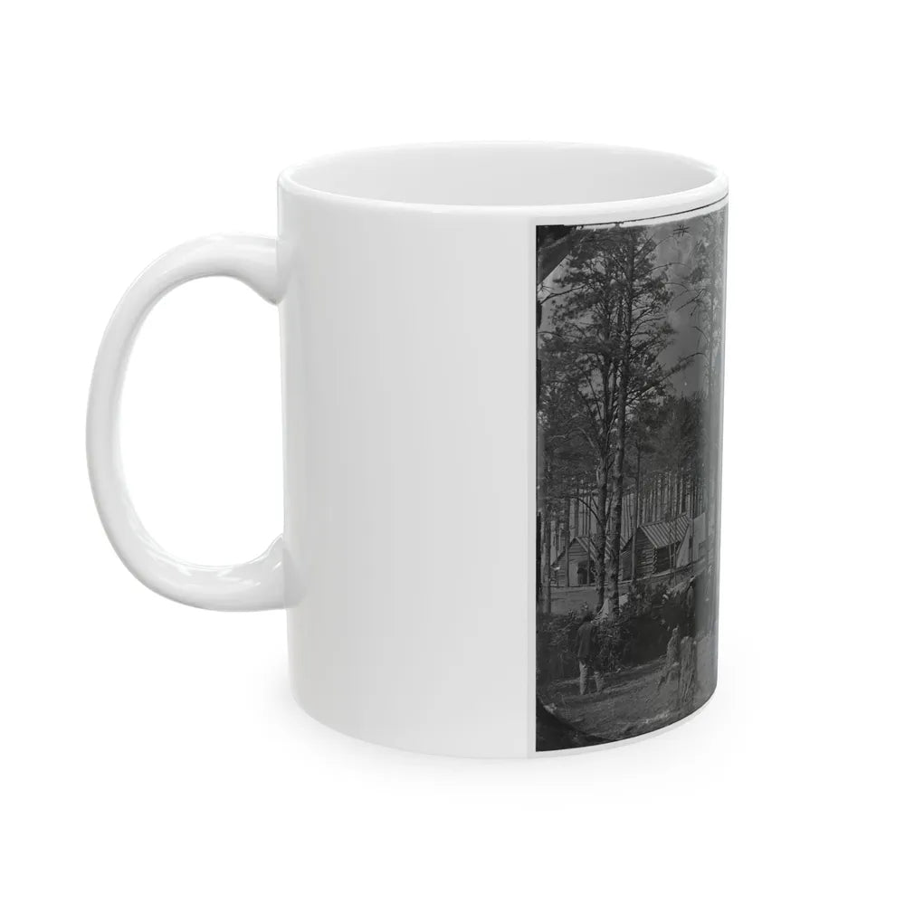 Brandy Station, Virginia. Camp At Headquarters, Army Of The Potomac(2) (U.S. Civil War) White Coffee Mug-Go Mug Yourself