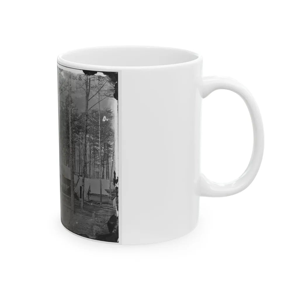 Brandy Station, Virginia. Camp At Headquarters, Army Of The Potomac(2) (U.S. Civil War) White Coffee Mug-Go Mug Yourself