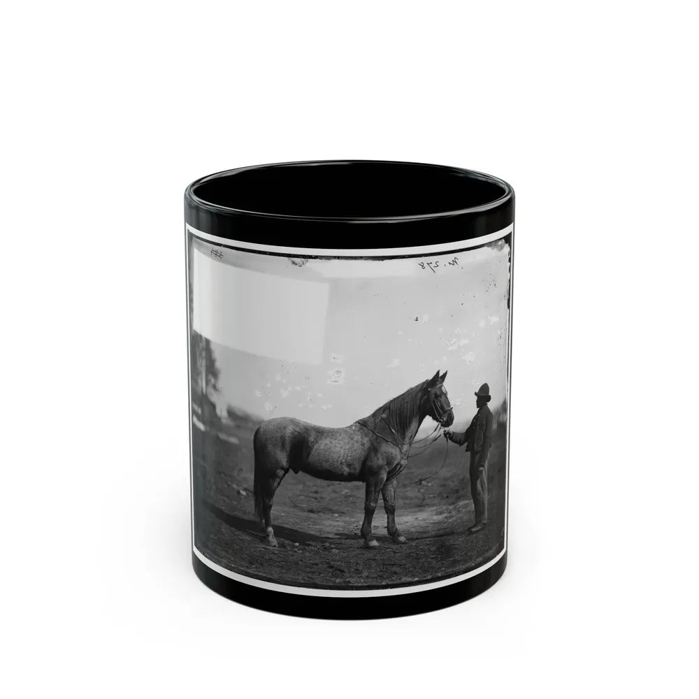 Brandy Station, Virginia. Capt. Beckwith's Horse, Headquarters, Army Of The Potomac (U.S. Civil War) Black Coffee Mug-11oz-Go Mug Yourself