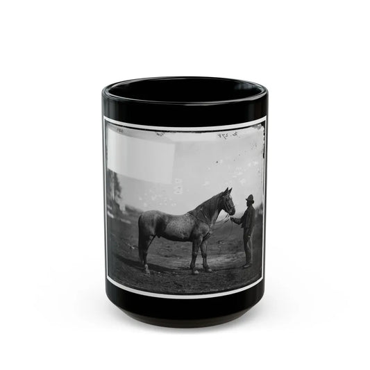 Brandy Station, Virginia. Capt. Beckwith's Horse, Headquarters, Army Of The Potomac (U.S. Civil War) Black Coffee Mug-15oz-Go Mug Yourself