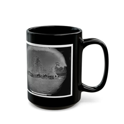 Brandy Station, Virginia. Carpenter, Wheelwright And Harness Shops. Headquarters, Army Of The Potomac (U.S. Civil War) Black Coffee Mug-Go Mug Yourself