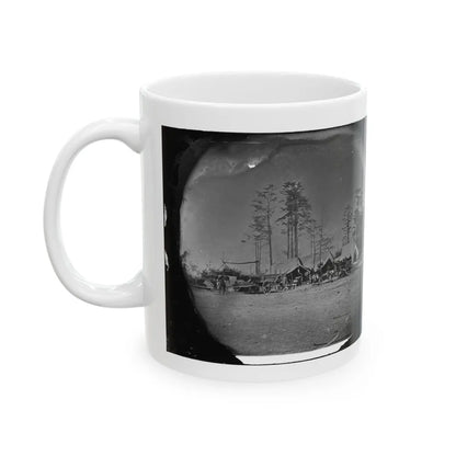 Brandy Station, Virginia. Carpenter, Wheelwright And Harness Shops. Headquarters, Army Of The Potomac (U.S. Civil War) White Coffee Mug-Go Mug Yourself