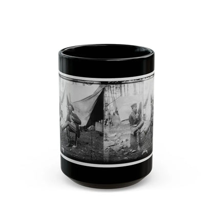 Brandy Station, Virginia. Discussing The Probilities Of The Next Move (U.S. Civil War) Black Coffee Mug-15oz-Go Mug Yourself