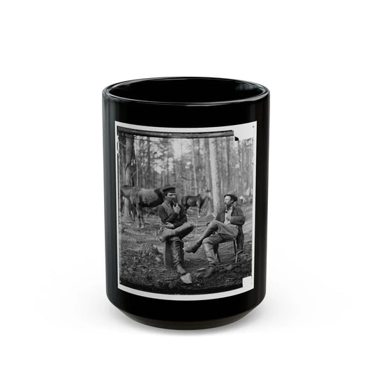 Brandy Station, Virginia. Discussing The Probilities ( ) Of The Next Move (U.S. Civil War) Black Coffee Mug-15oz-Go Mug Yourself