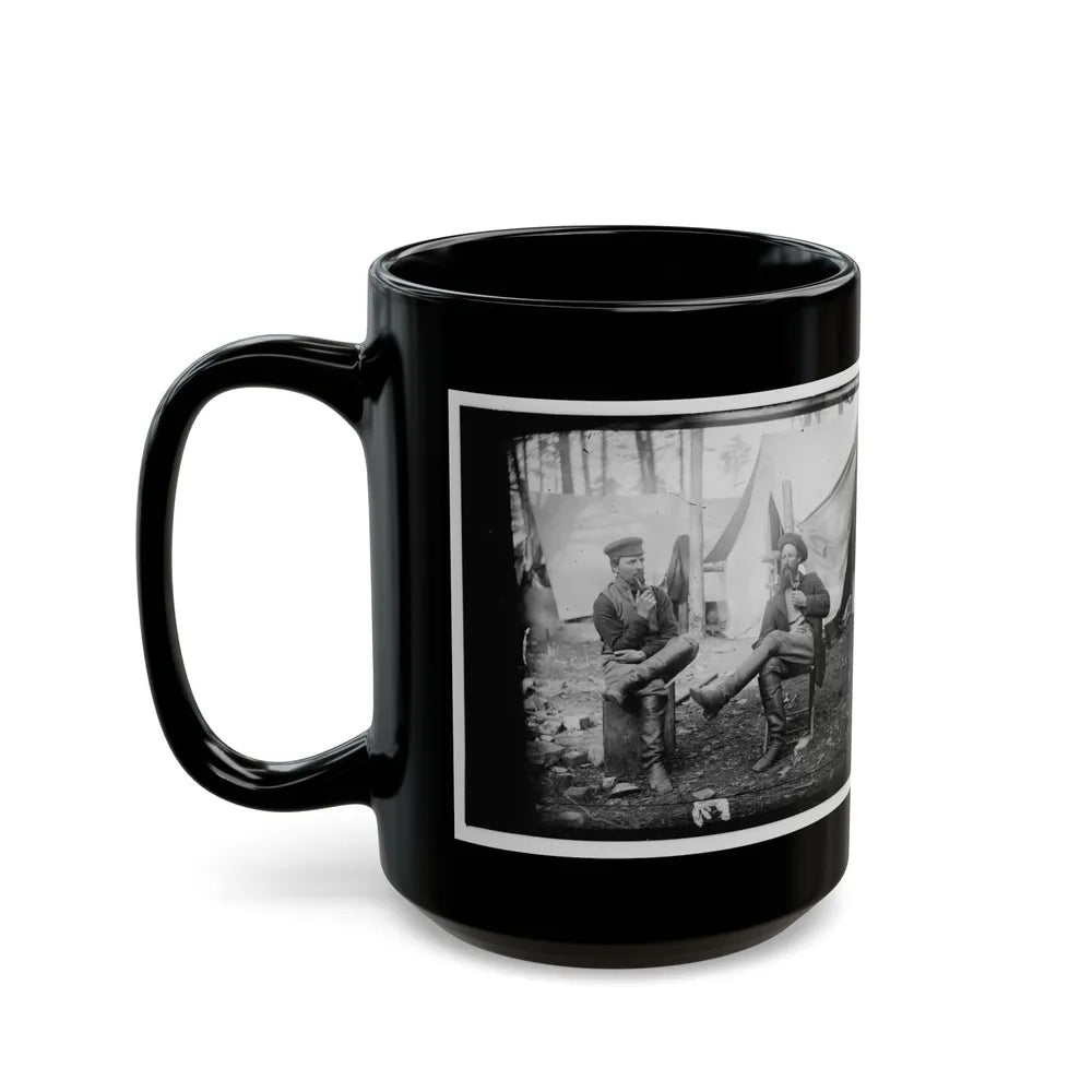 Brandy Station, Virginia. Discussing The Probilities Of The Next Move (U.S. Civil War) Black Coffee Mug-Go Mug Yourself