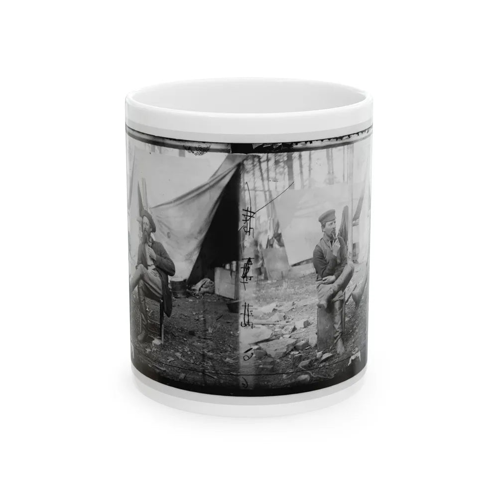 Brandy Station, Virginia. Discussing The Probilities Of The Next Move (U.S. Civil War) White Coffee Mug-11oz-Go Mug Yourself