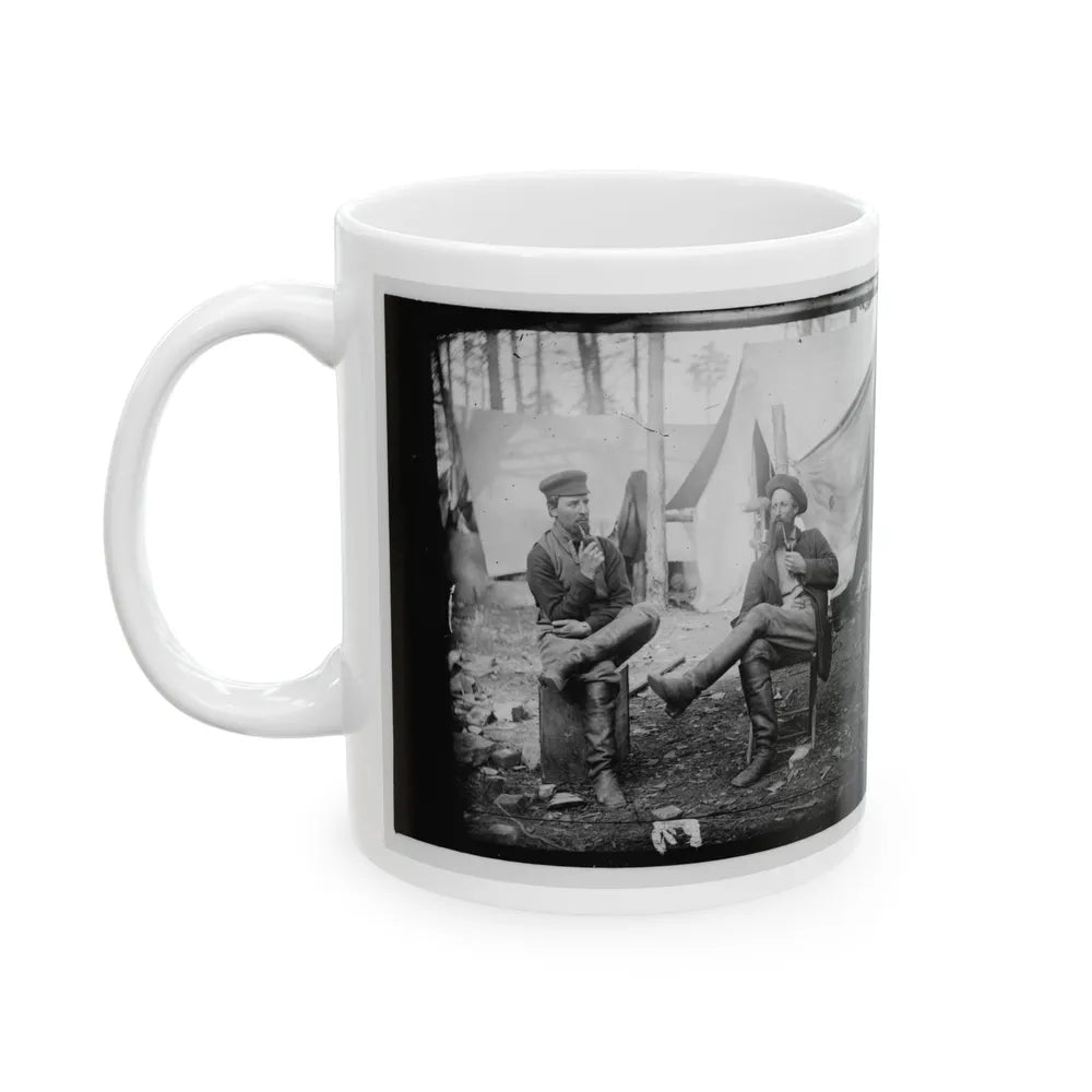 Brandy Station, Virginia. Discussing The Probilities Of The Next Move (U.S. Civil War) White Coffee Mug-Go Mug Yourself