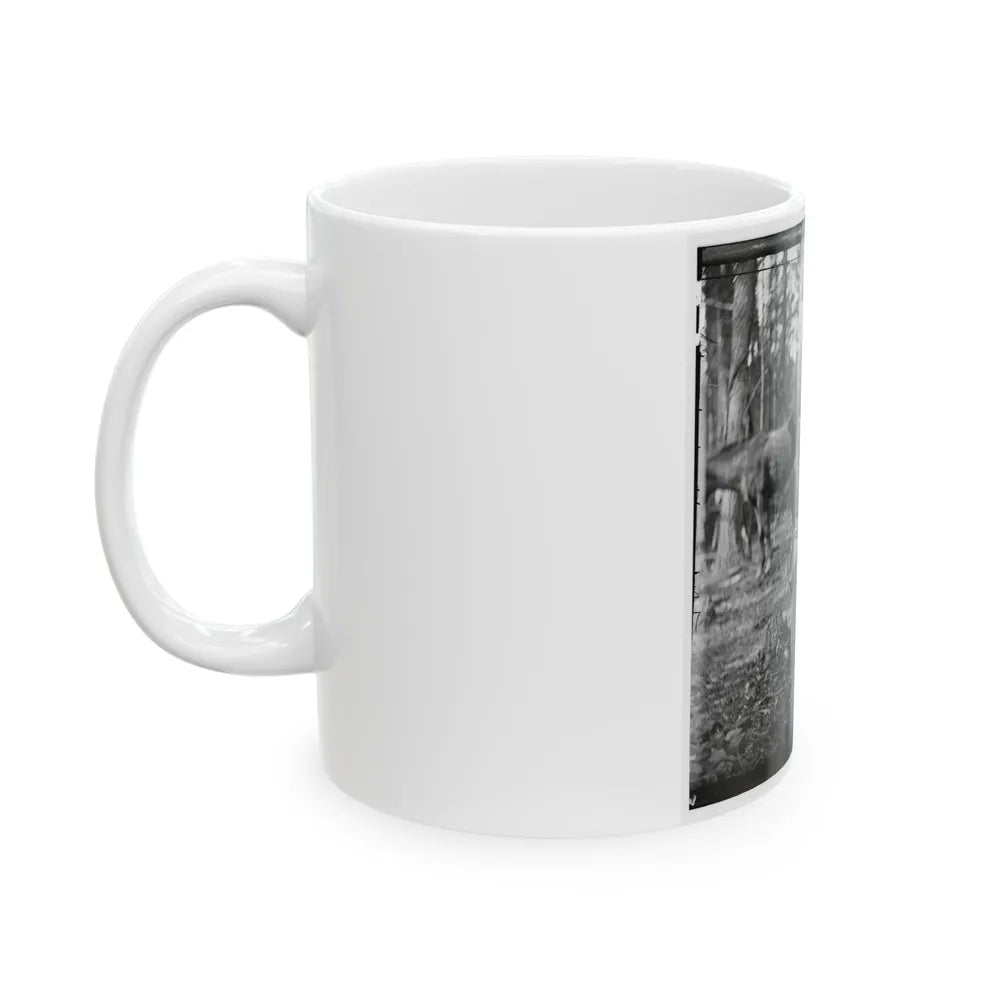 Brandy Station, Virginia. Discussing The Probilities ( ) Of The Next Move (U.S. Civil War) White Coffee Mug-Go Mug Yourself