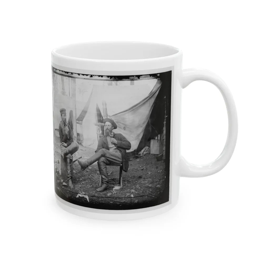 Brandy Station, Virginia. Discussing The Probilities Of The Next Move (U.S. Civil War) White Coffee Mug-Go Mug Yourself