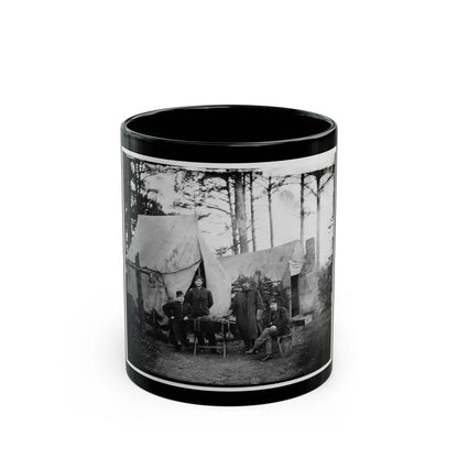 Brandy Station, Virginia. Group Of Officers, Headquarters, Army Of The Potomac (U.S. Civil War) Black Coffee Mug-11oz-Go Mug Yourself