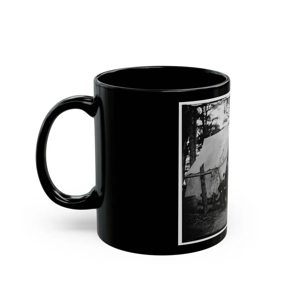 Brandy Station, Virginia. Group Of Officers, Headquarters, Army Of The Potomac (U.S. Civil War) Black Coffee Mug-Go Mug Yourself