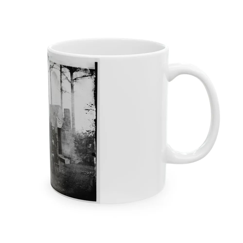 Brandy Station, Virginia. Group Of Officers, Headquarters, Army Of The Potomac (U.S. Civil War) White Coffee Mug-Go Mug Yourself