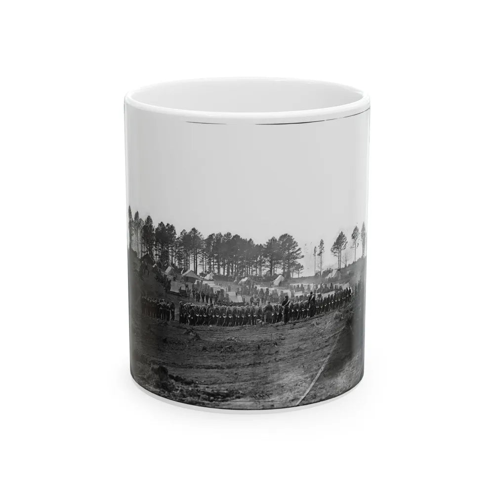 Brandy Station, Virginia. Guard Mount Of 114th Pennsylvania Infantry (1st Division, 3d Corps) (U.S. Civil War) White Coffee Mug-11oz-Go Mug Yourself
