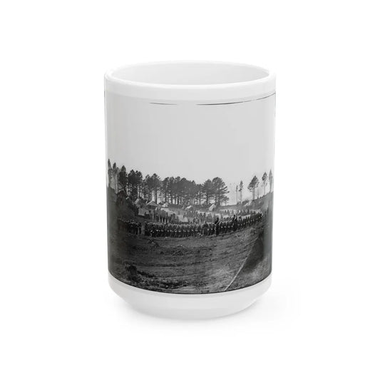 Brandy Station, Virginia. Guard Mount Of 114th Pennsylvania Infantry (1st Division, 3d Corps) (U.S. Civil War) White Coffee Mug-15oz-Go Mug Yourself
