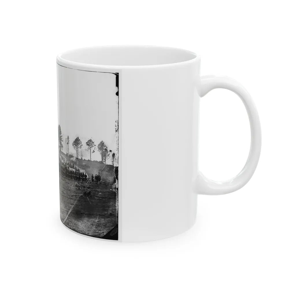 Brandy Station, Virginia. Guard Mount Of 114th Pennsylvania Infantry (1st Division, 3d Corps) (U.S. Civil War) White Coffee Mug-Go Mug Yourself