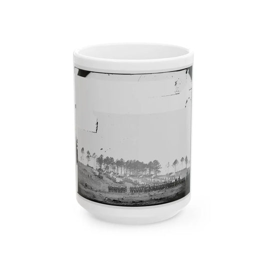 Brandy Station, Virginia. Guard Mount Of 114th Pennsylvania Infantry. 1st Division, 3rd Corps (U.S. Civil War) White Coffee Mug-15oz-Go Mug Yourself