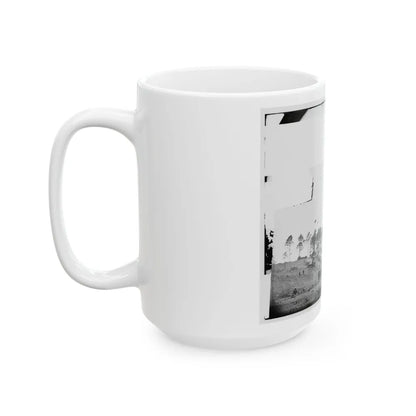 Brandy Station, Virginia. Guard Mount Of 114th Pennsylvania Infantry. 1st Division, 3rd Corps (U.S. Civil War) White Coffee Mug-Go Mug Yourself