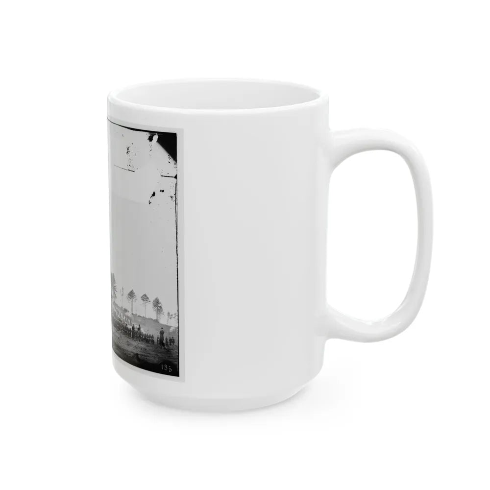 Brandy Station, Virginia. Guard Mount Of 114th Pennsylvania Infantry. 1st Division, 3rd Corps (U.S. Civil War) White Coffee Mug-Go Mug Yourself
