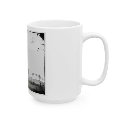 Brandy Station, Virginia. Guard Mount Of 114th Pennsylvania Infantry. 1st Division, 3rd Corps (U.S. Civil War) White Coffee Mug-Go Mug Yourself