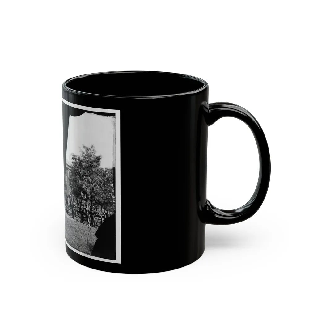 Brandy Station, Virginia. Headquarters, 1st Bridgade Horse Artillery (U.S. Civil War) Black Coffee Mug-Go Mug Yourself