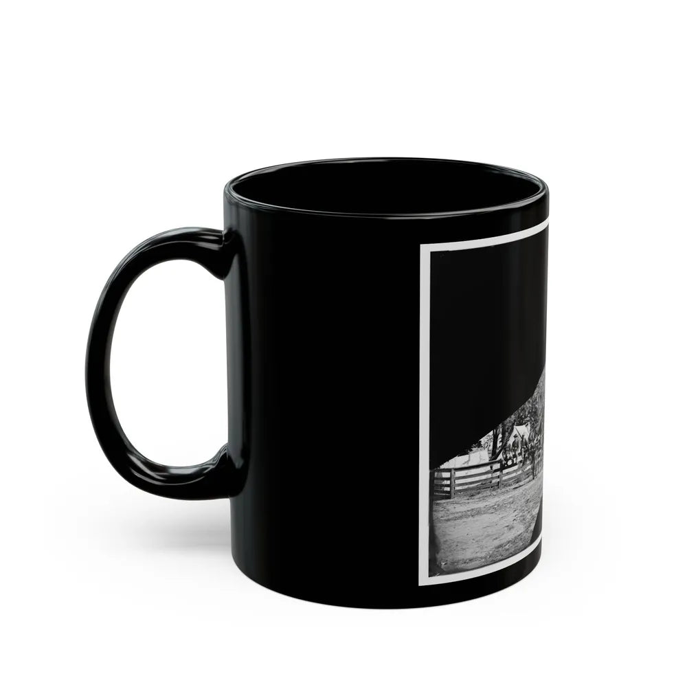 Brandy Station, Virginia. Headquarters, 1st Bridgade Horse Artillery (U.S. Civil War) Black Coffee Mug-Go Mug Yourself