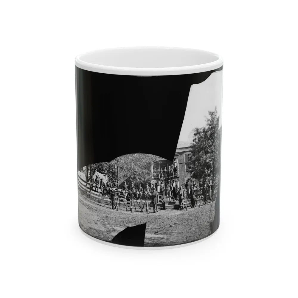 Brandy Station, Virginia. Headquarters, 1st Bridgade Horse Artillery (U.S. Civil War) White Coffee Mug-11oz-Go Mug Yourself