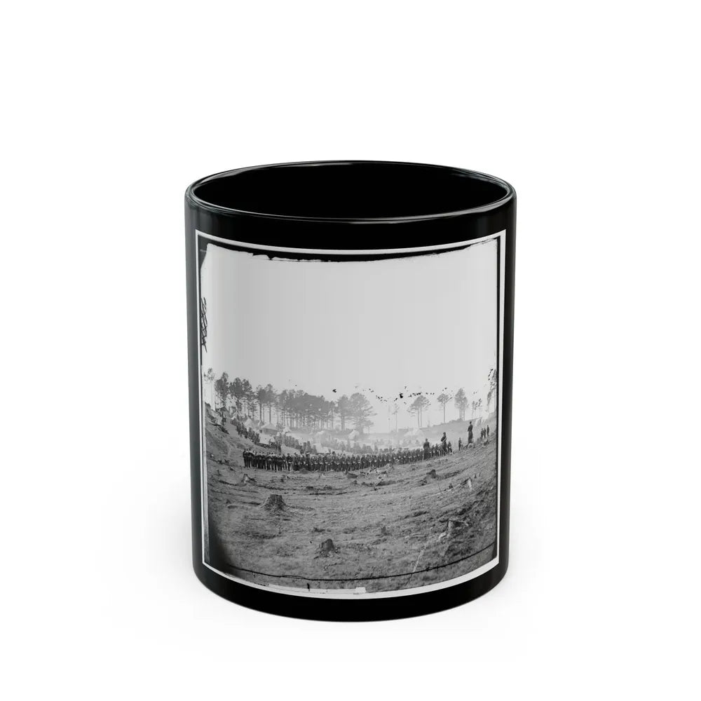 Brandy Station, Virginia. Headquarters, Army Of The Potomac. Company Of Zouaves In Foreground (U.S. Civil War) Black Coffee Mug-11oz-Go Mug Yourself