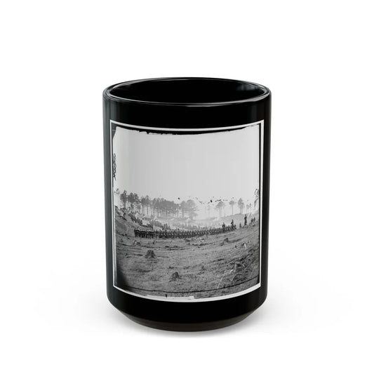 Brandy Station, Virginia. Headquarters, Army Of The Potomac. Company Of Zouaves In Foreground (U.S. Civil War) Black Coffee Mug-15oz-Go Mug Yourself