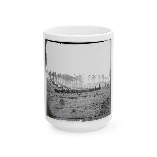 Brandy Station, Virginia. Headquarters, Army Of The Potomac. Company Of Zouaves In Foreground (U.S. Civil War) White Coffee Mug-15oz-Go Mug Yourself