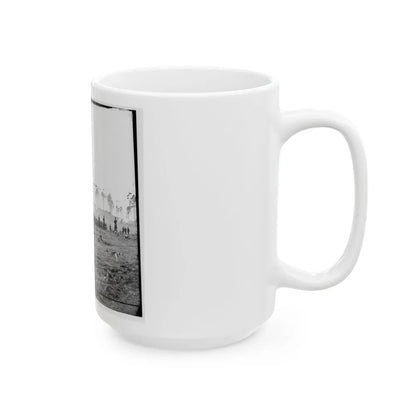 Brandy Station, Virginia. Headquarters, Army Of The Potomac. Company Of Zouaves In Foreground (U.S. Civil War) White Coffee Mug-Go Mug Yourself
