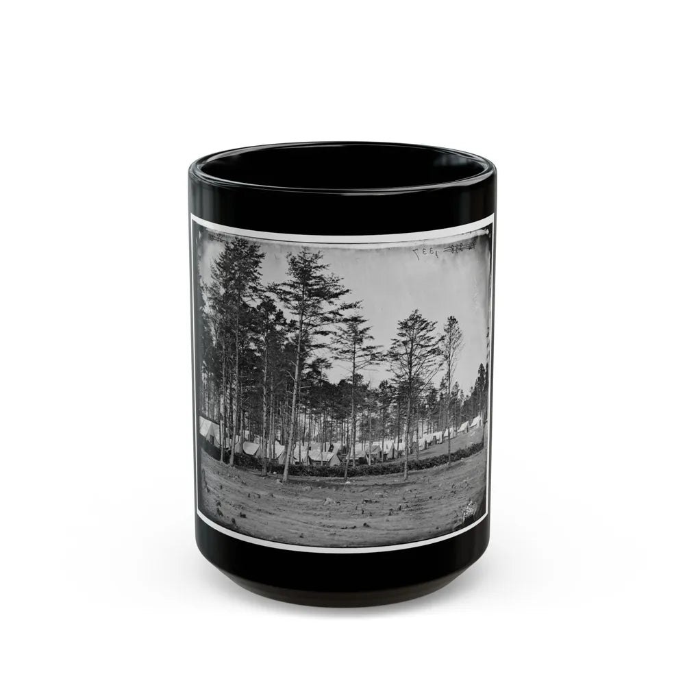 Brandy Station, Virginia. Headquarters, Army Of The Potomac. Eastern Half Of The Camp (U.S. Civil War) Black Coffee Mug-15oz-Go Mug Yourself