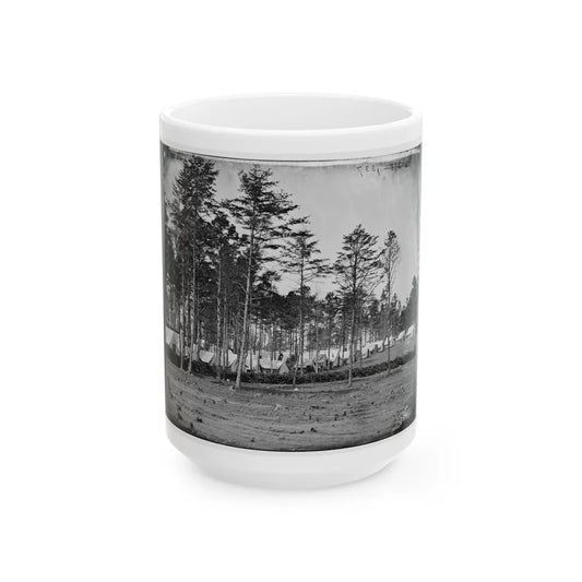 Brandy Station, Virginia. Headquarters, Army Of The Potomac. Eastern Half Of The Camp (U.S. Civil War) White Coffee Mug-15oz-Go Mug Yourself