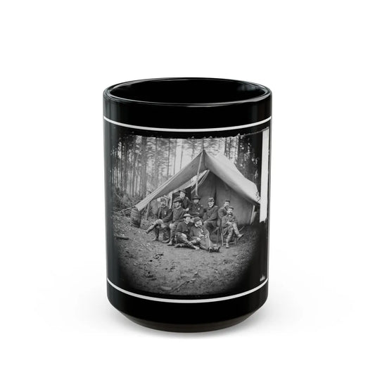 Brandy Station, Virginia. Major William Riddle And Friends. Headquarters, Army Of The Potomac (U.S. Civil War) Black Coffee Mug-15oz-Go Mug Yourself