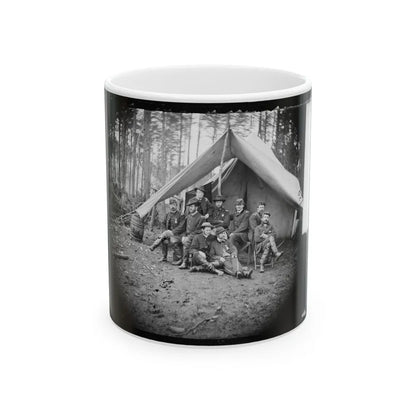 Brandy Station, Virginia. Major William Riddle And Friends. Headquarters, Army Of The Potomac (U.S. Civil War) White Coffee Mug-11oz-Go Mug Yourself