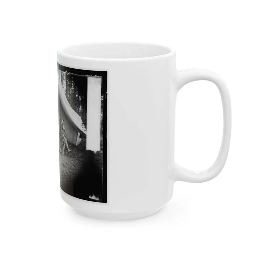 Brandy Station, Virginia. Major William Riddle And Friends. Headquarters, Army Of The Potomac (U.S. Civil War) White Coffee Mug-Go Mug Yourself