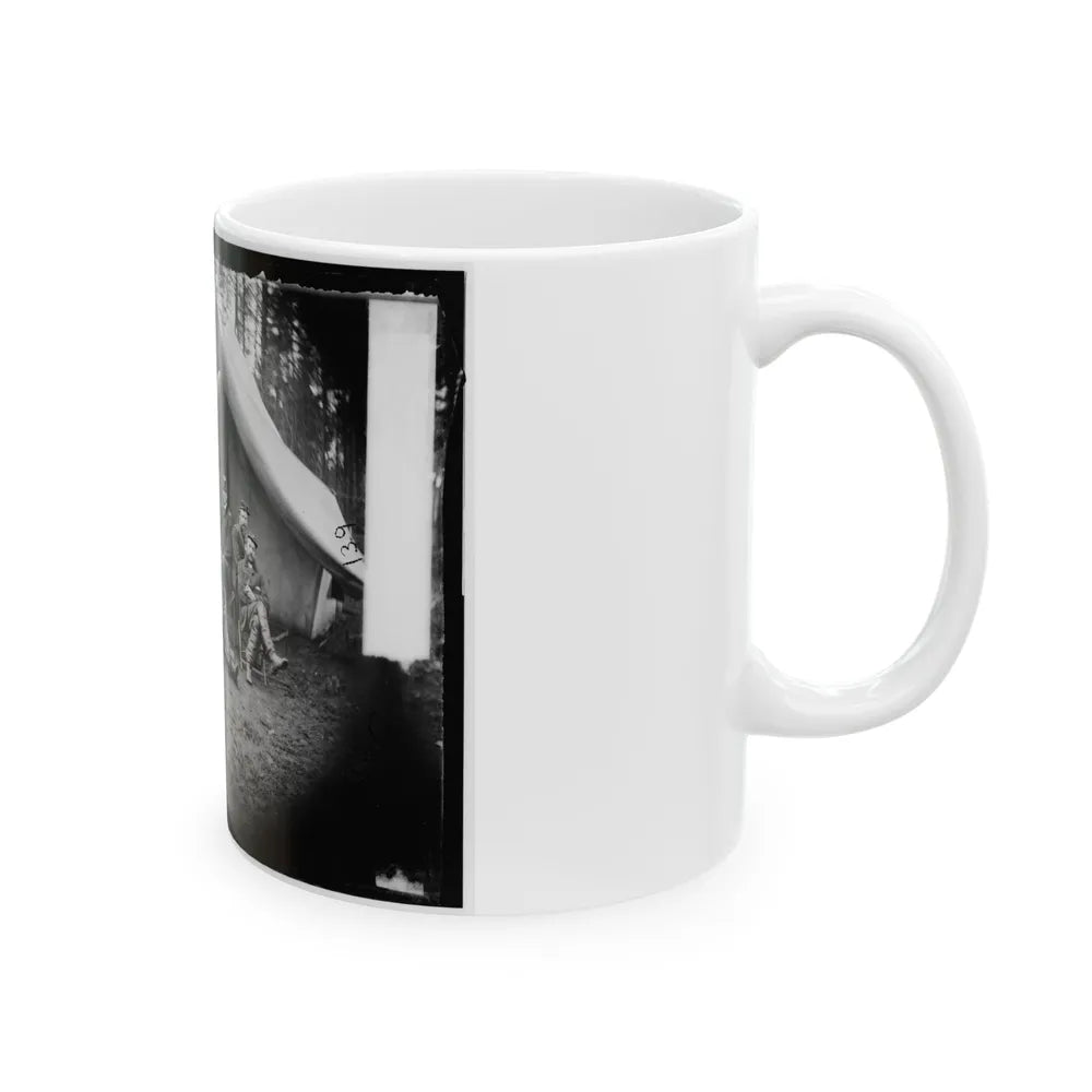 Brandy Station, Virginia. Major William Riddle And Friends. Headquarters, Army Of The Potomac (U.S. Civil War) White Coffee Mug-Go Mug Yourself