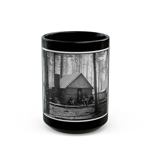 Brandy Station, Virginia. Officer's Winter Quarters Headquarters Army Of The Potomac (U.S. Civil War) Black Coffee Mug-15oz-Go Mug Yourself