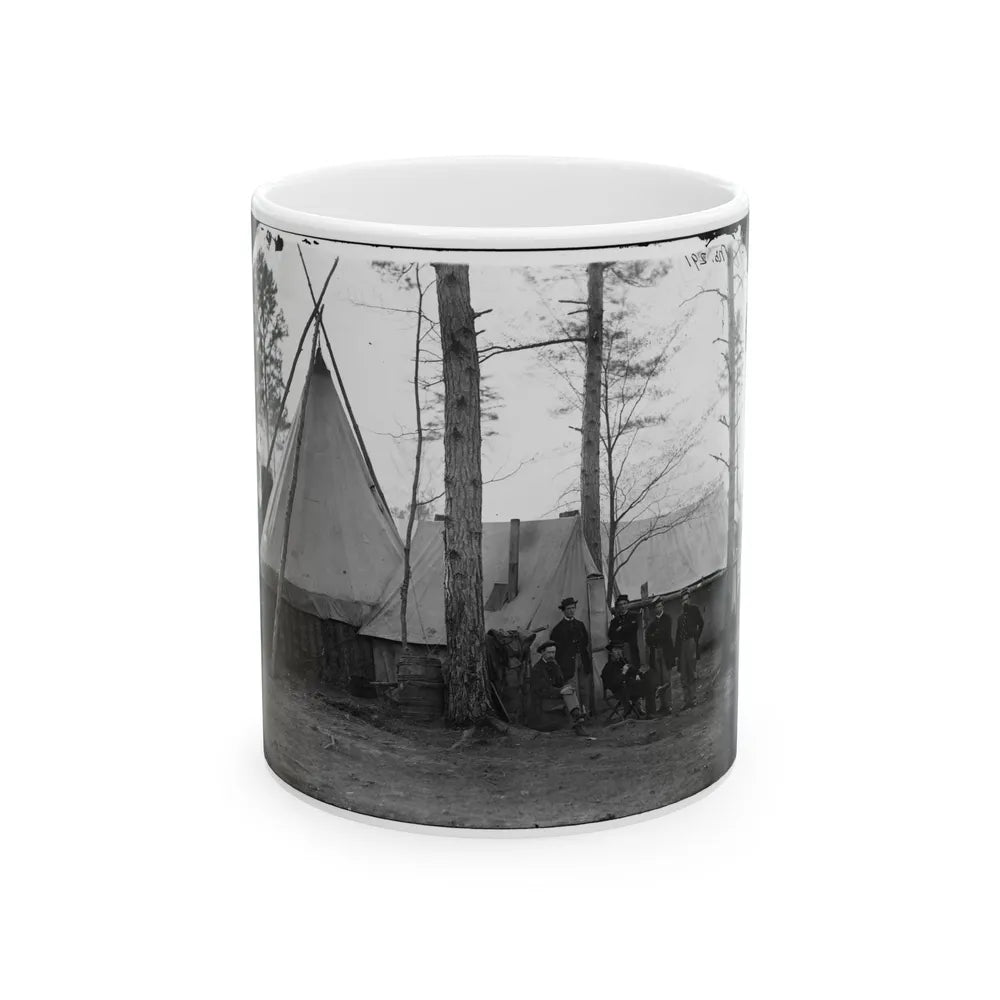 Brandy Station, Virginia. Provost Marshal Clerks, Headquarters, Army Of The Potomac (U.S. Civil War) White Coffee Mug-11oz-Go Mug Yourself